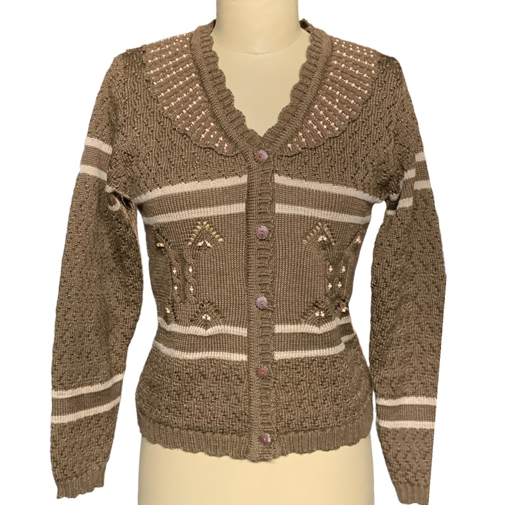 JBM Mod Line, Beaded Cardigan Sweater